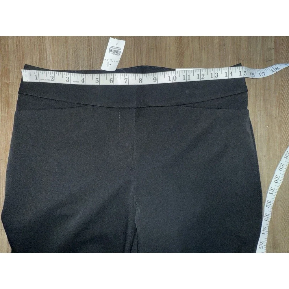 NWT Ann Taylor Curvy Fit Straight Leg Black Dress Pants Mid Rise Women’s Size 4
